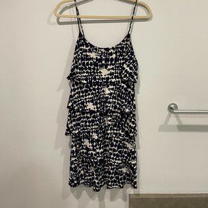 Spaghetti-Strapped Tiered Mini Dress